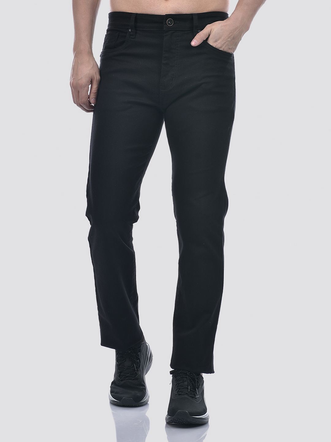 Numero Uno Men Solid Black Jeans